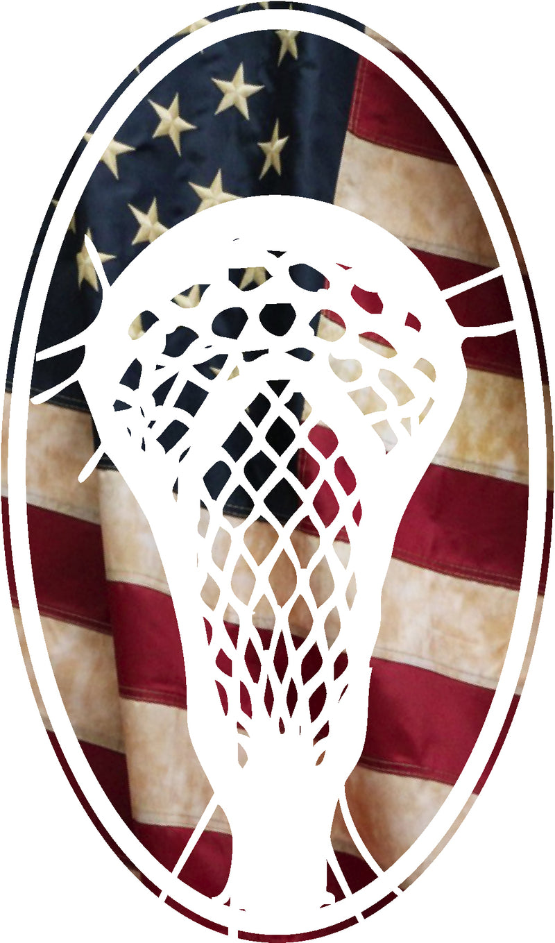 American Flag Lacrosse Head Magnet