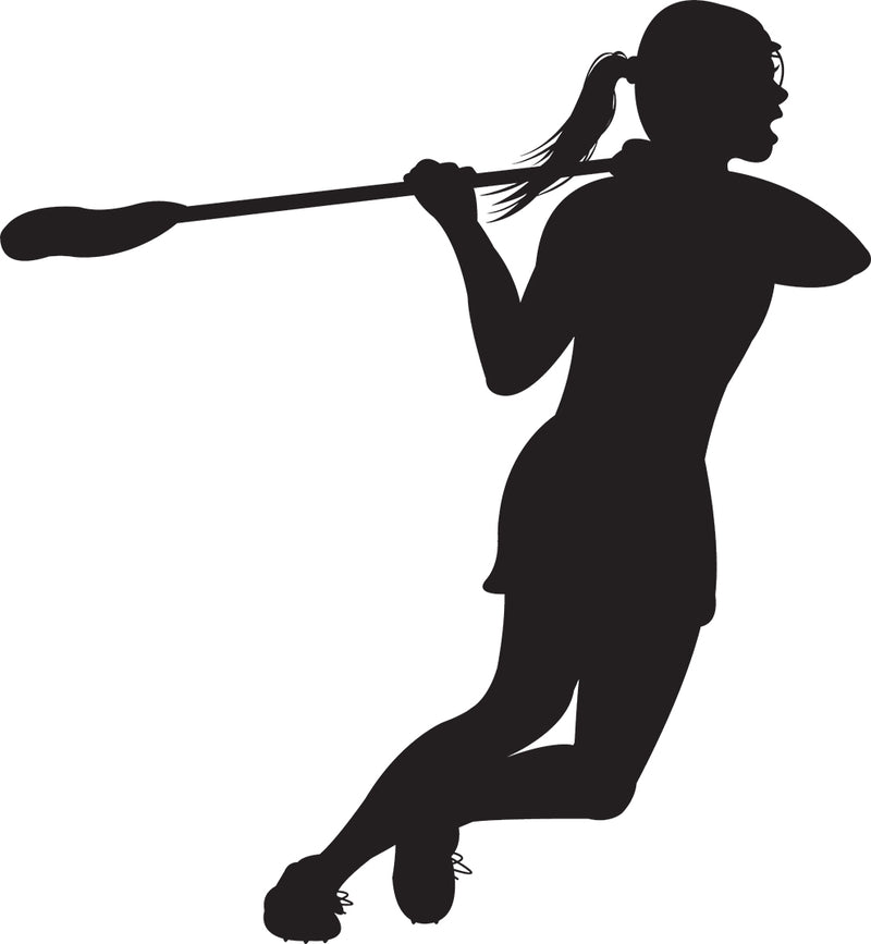 Girl Lacrosse Shooter Wall Decal